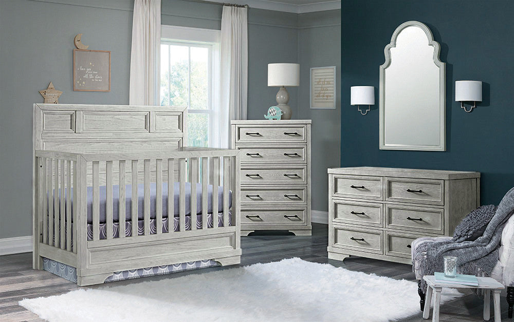 Juego de habitación infantil de 3 piezas Westwood Foundry en color blanco paloma- Bambi Baby
