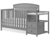 Dove Gray Oxford Baby Pearson 4-in-1 Convertible Crib with Changing Station - Side View | Bambi Baby