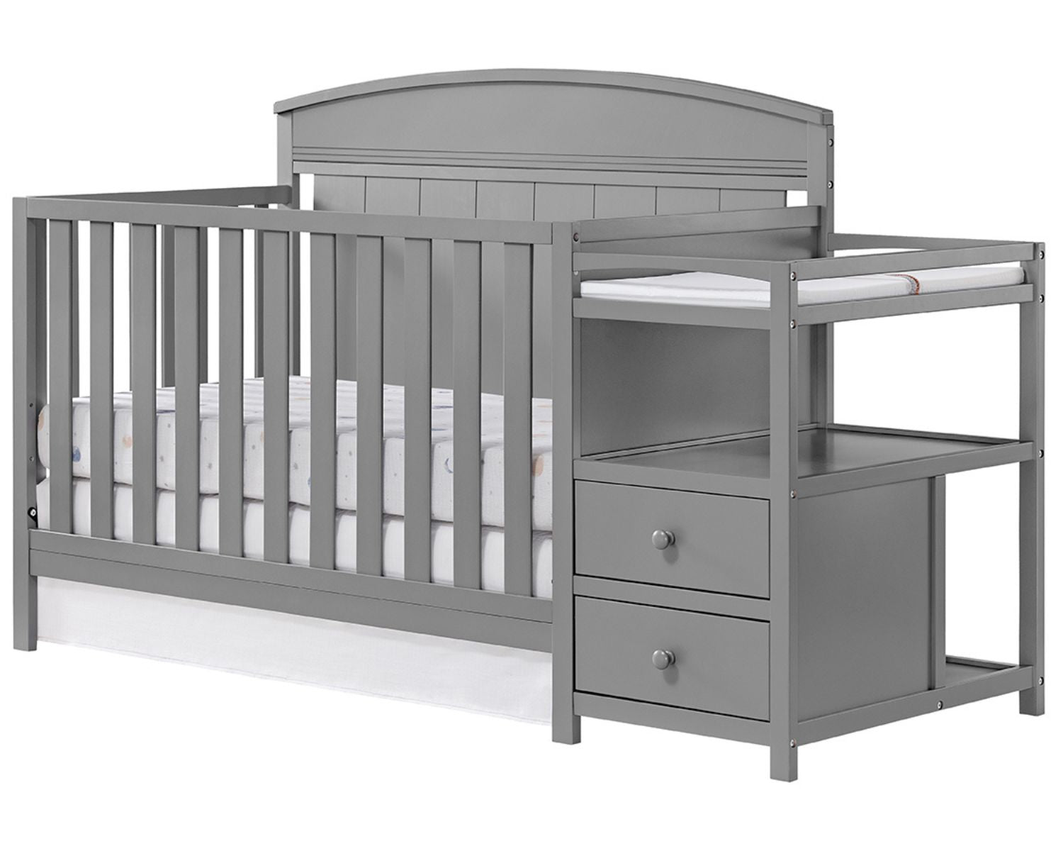 Oxford Baby Pearson Crib and Changer - Dove Gray- Bambi Baby