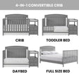 Oxford Baby Pearson Crib and Changer - Dove Gray - Bambi Baby