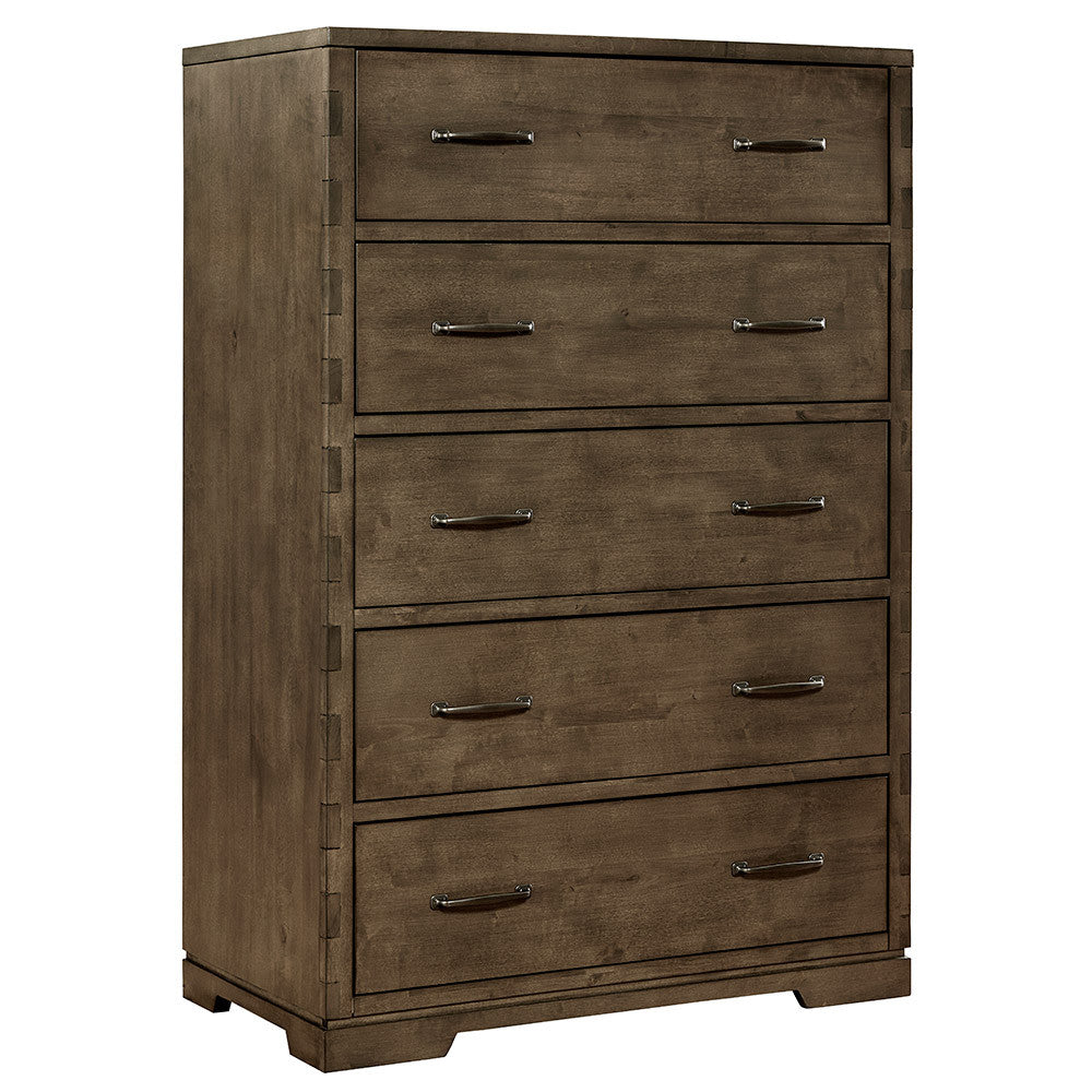 Westwood Dovetail 2 Piece Nursery Set - Chest and Convertible Crib in Graphite- Bambi Baby