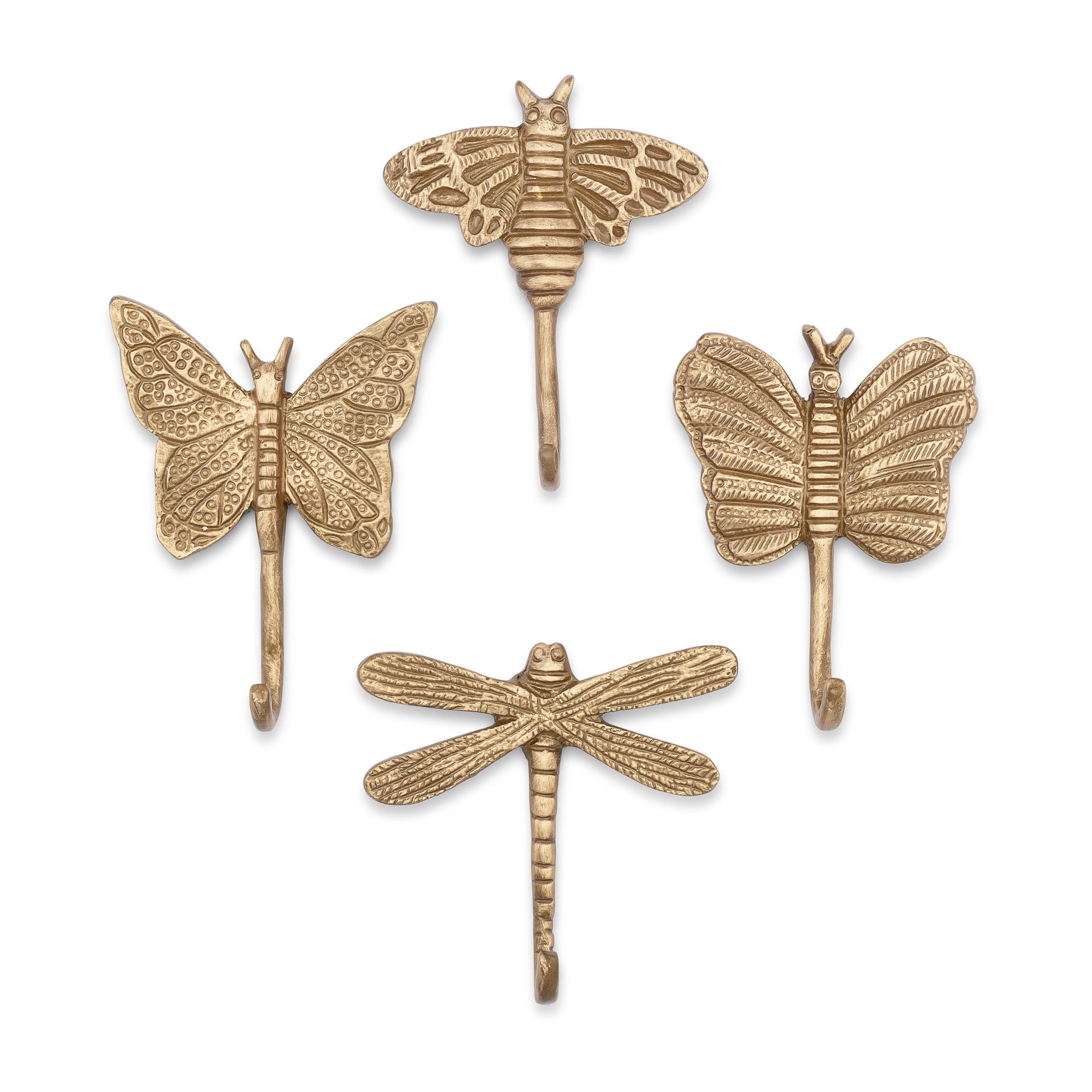 Crane Baby Dragonfly Antique Gold Wall Hook Set- Bambi Baby