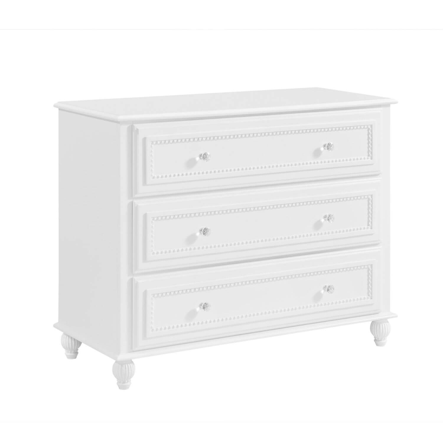 Oxford Baby Briella 3 Drawer Dresser - White- Bambi Baby
