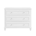 White Oxford Baby Briella 3 Drawer Dresser - Front View | Bambi Baby