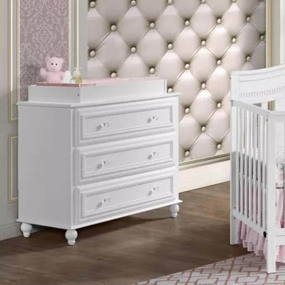 Oxford Baby Briella Changing Topper For 3 Drawer - White- Bambi Baby