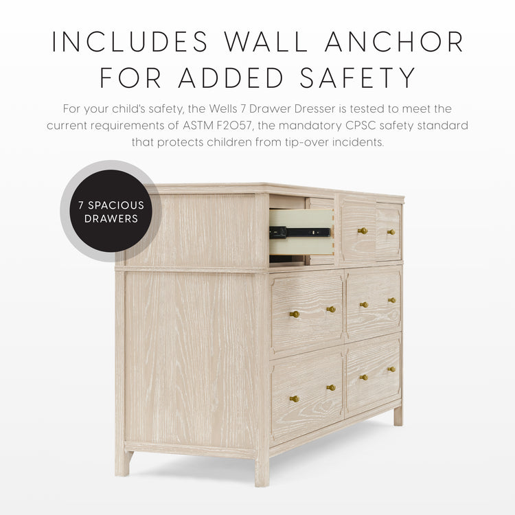 Bellini Wells 7 Drawer Dresser- Bambi Baby