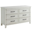 Soho Baby Ellison 6 Drawer Dresser - Rustic White - Bambi Baby