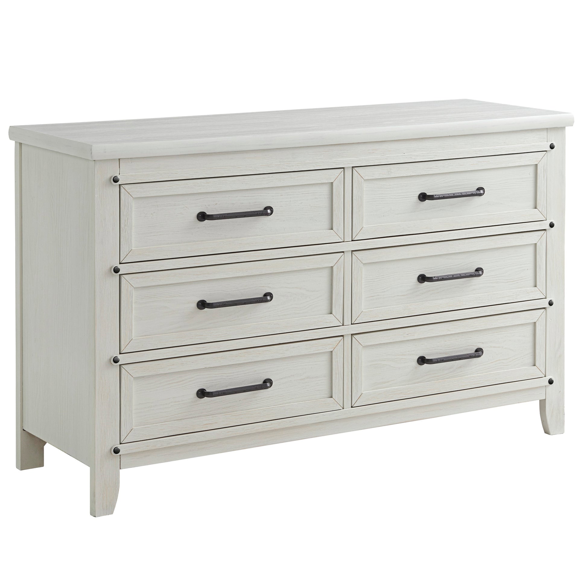 Soho Baby Ellison 6 Drawer Dresser - Rustic White- Bambi Baby