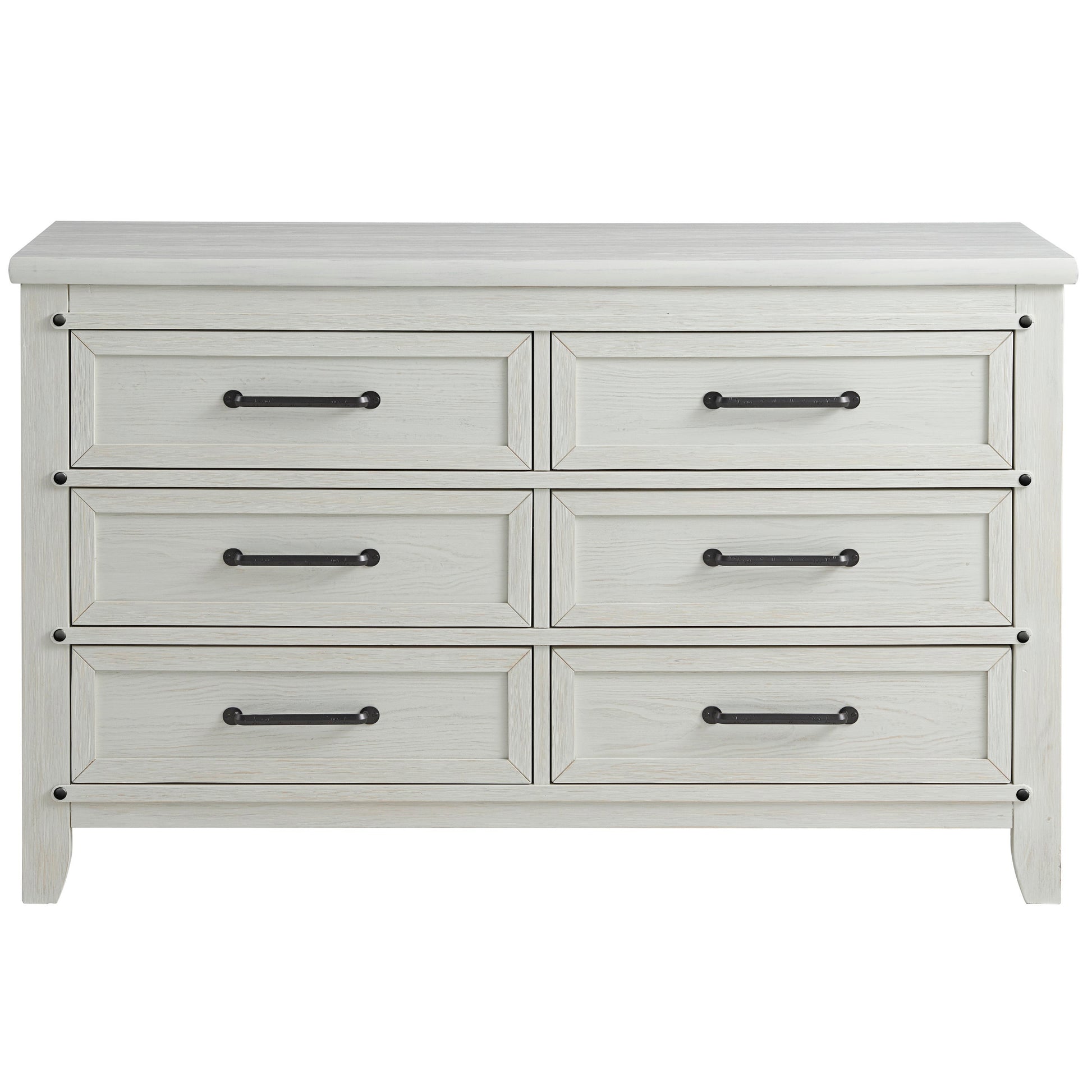 Soho Baby Ellison 6 Drawer Dresser - Rustic White- Bambi Baby