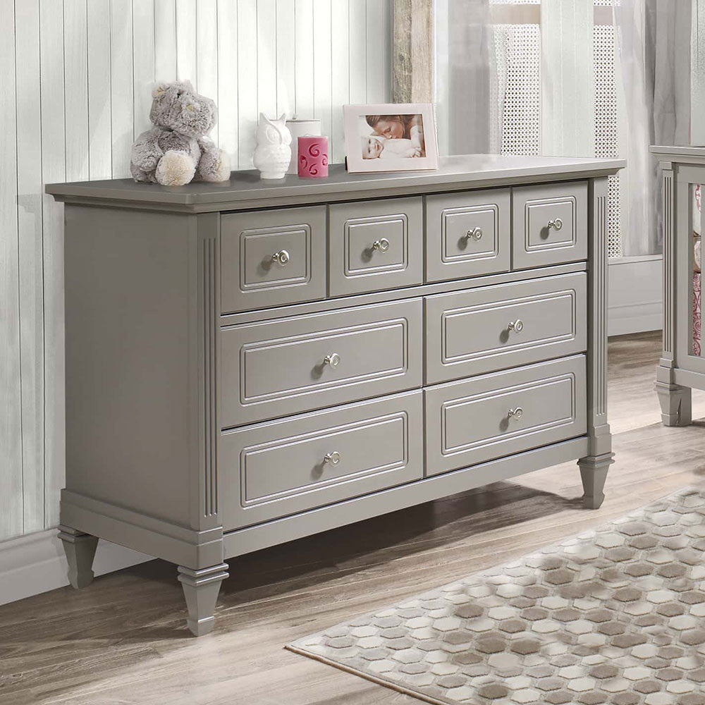 Natart Belmont Double Dresser in Elephant Grey- Bambi Baby
