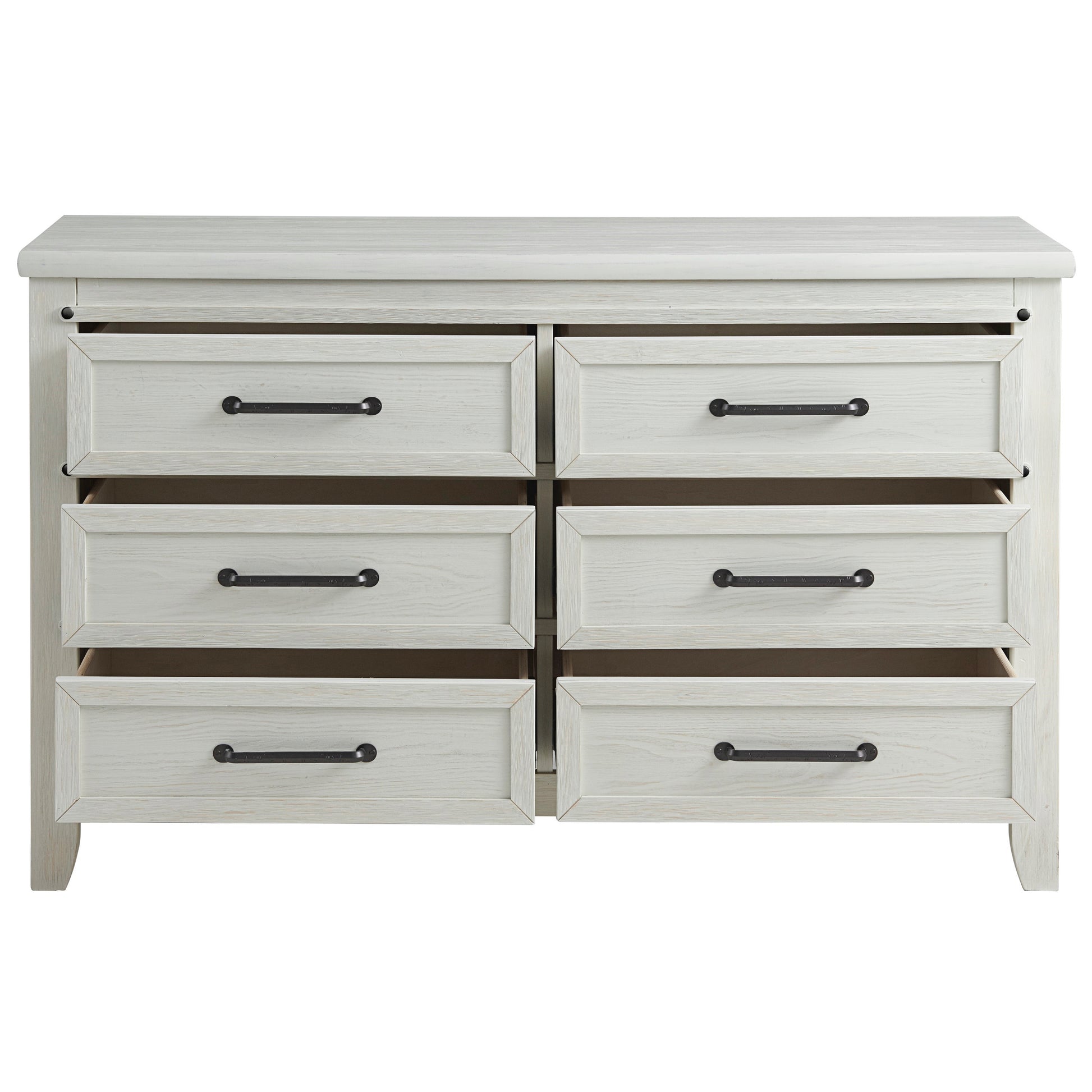 Soho Baby Ellison 6 Drawer Dresser - Rustic White- Bambi Baby