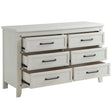 Soho Baby Ellison 6 Drawer Dresser - Rustic White - Bambi Baby