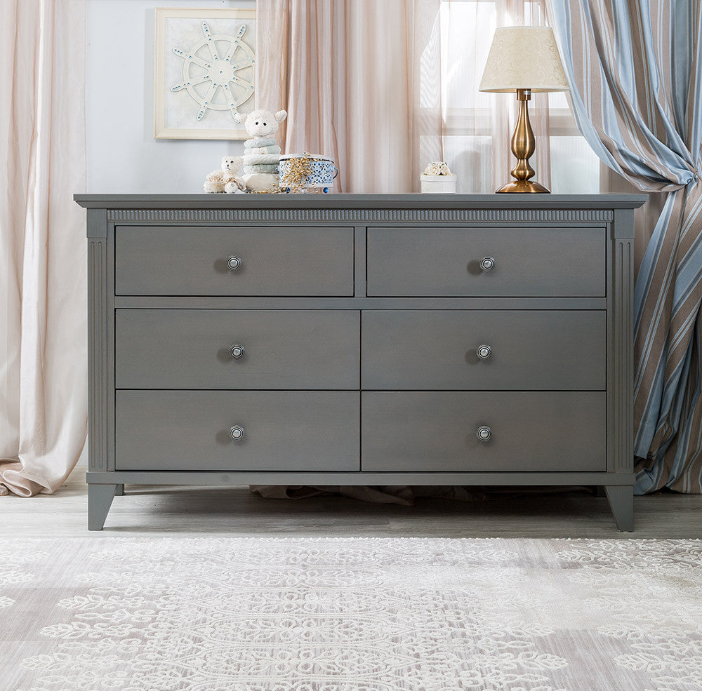 Silva Edison 6 Drawer Dresser in Flint- Bambi Baby