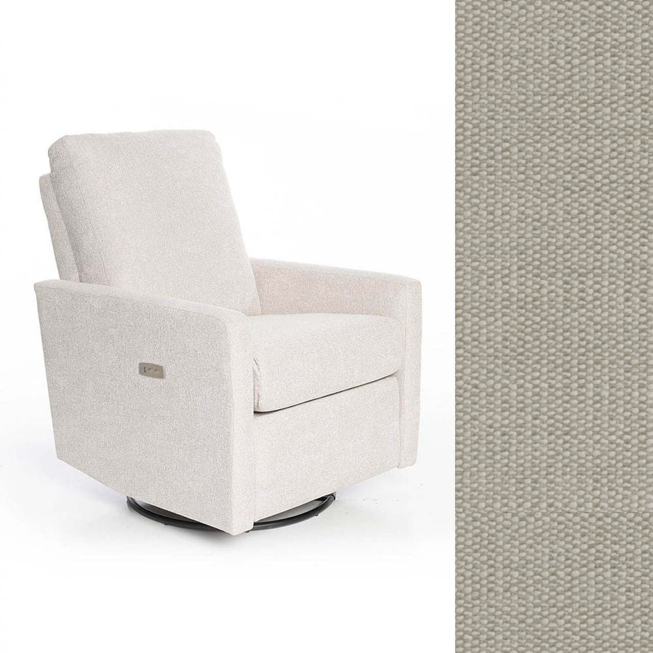 Oilo Drew Recliner w/ Power in HP Antique Linen- Bambi Baby