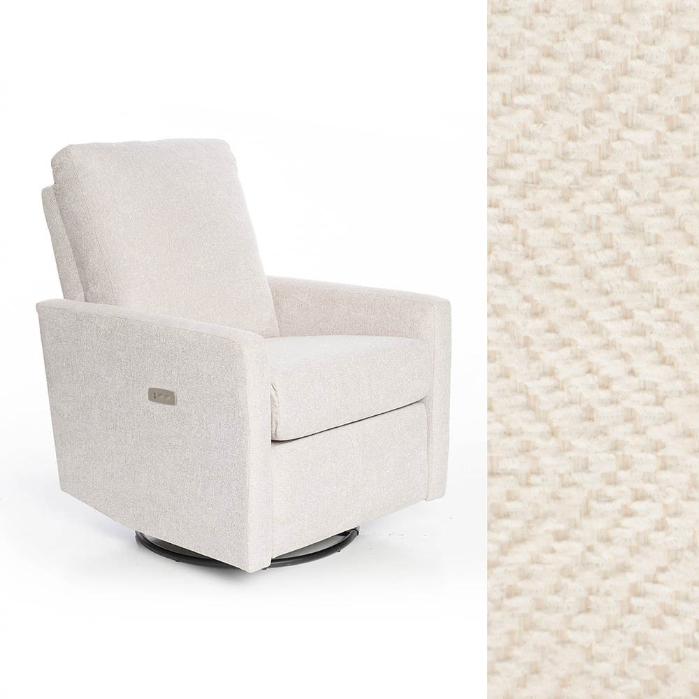 Oilo Drew Recliner w/ Power in Loft Pearl- Bambi Baby