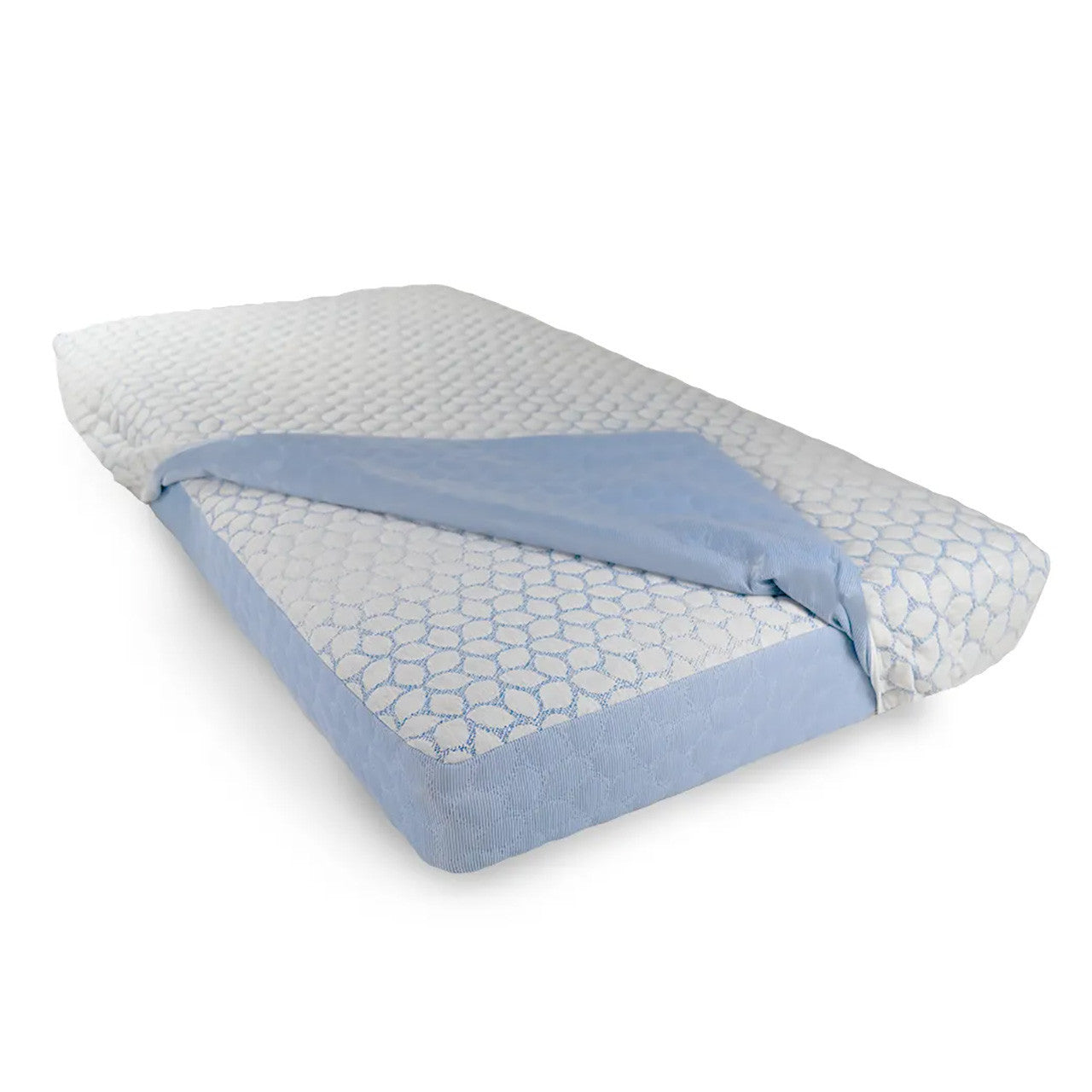 Lullaby Earth Twin DREAM EASY Kids Mattress w/Waterproof Cover - Blue Leaf- Bambi Baby