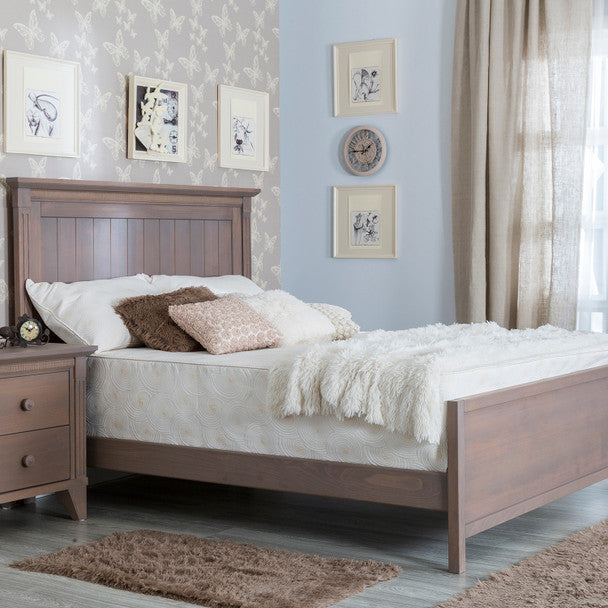Silva Edison Full Size Bed with Low Footboard in Cappuccino- Bambi Baby
