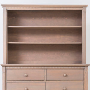 Cappuccino Wood Silva Universal Hutch on Double Dresser - Front View | Bambi Baby