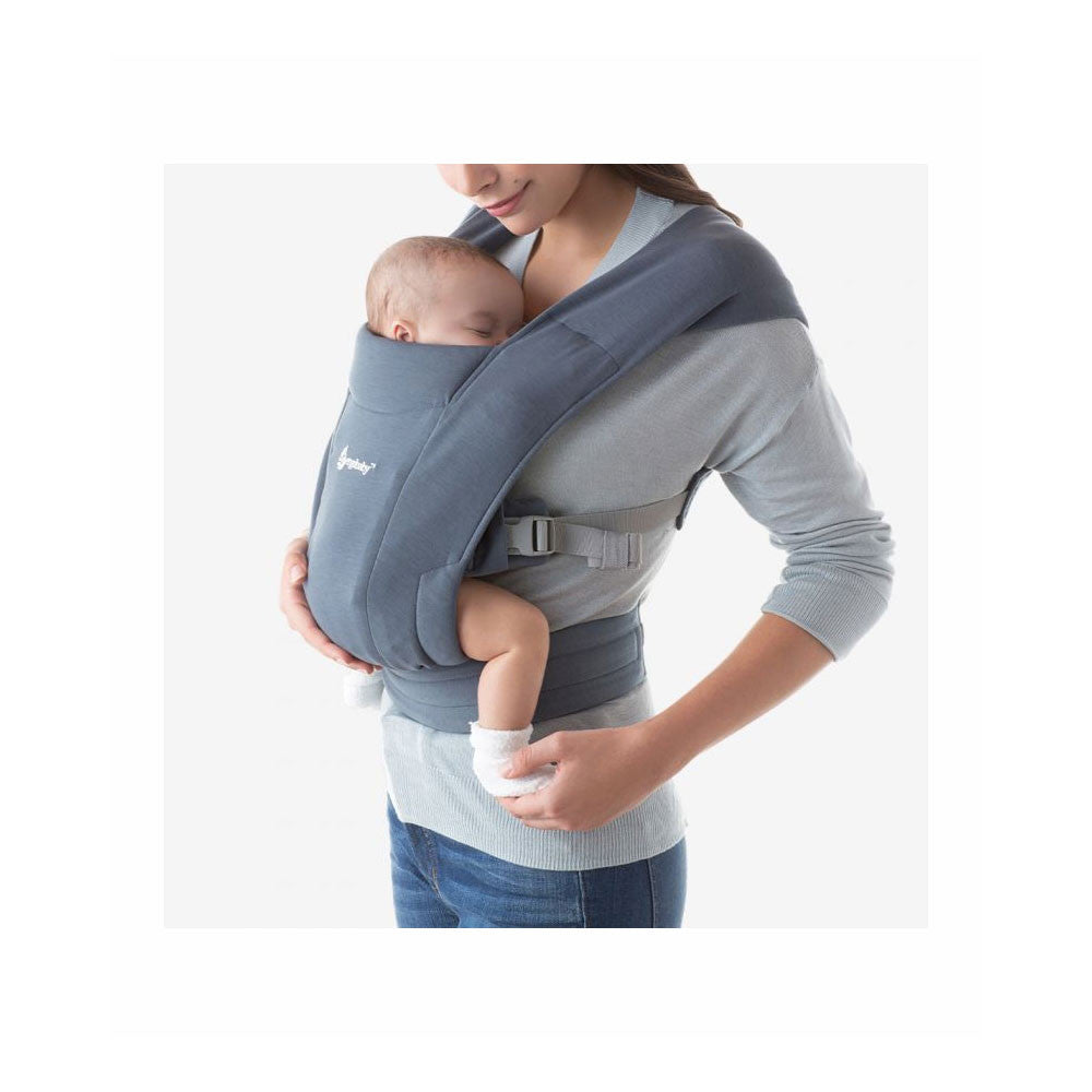Ergobaby Embrace Newborn Carrier in Oxford Blue- Bambi Baby