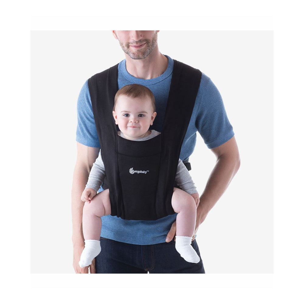 Ergobaby Embrace Newborn Carrier in Pure Black- Bambi Baby