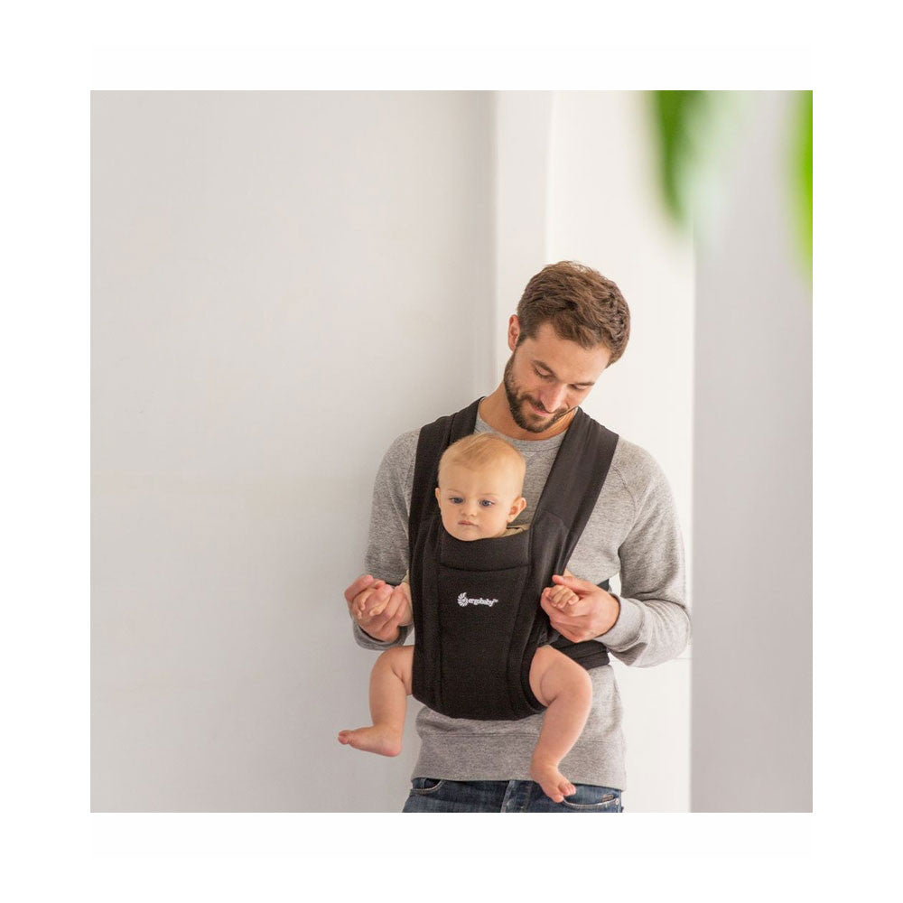 Ergobaby Embrace Newborn Carrier in Pure Black- Bambi Baby