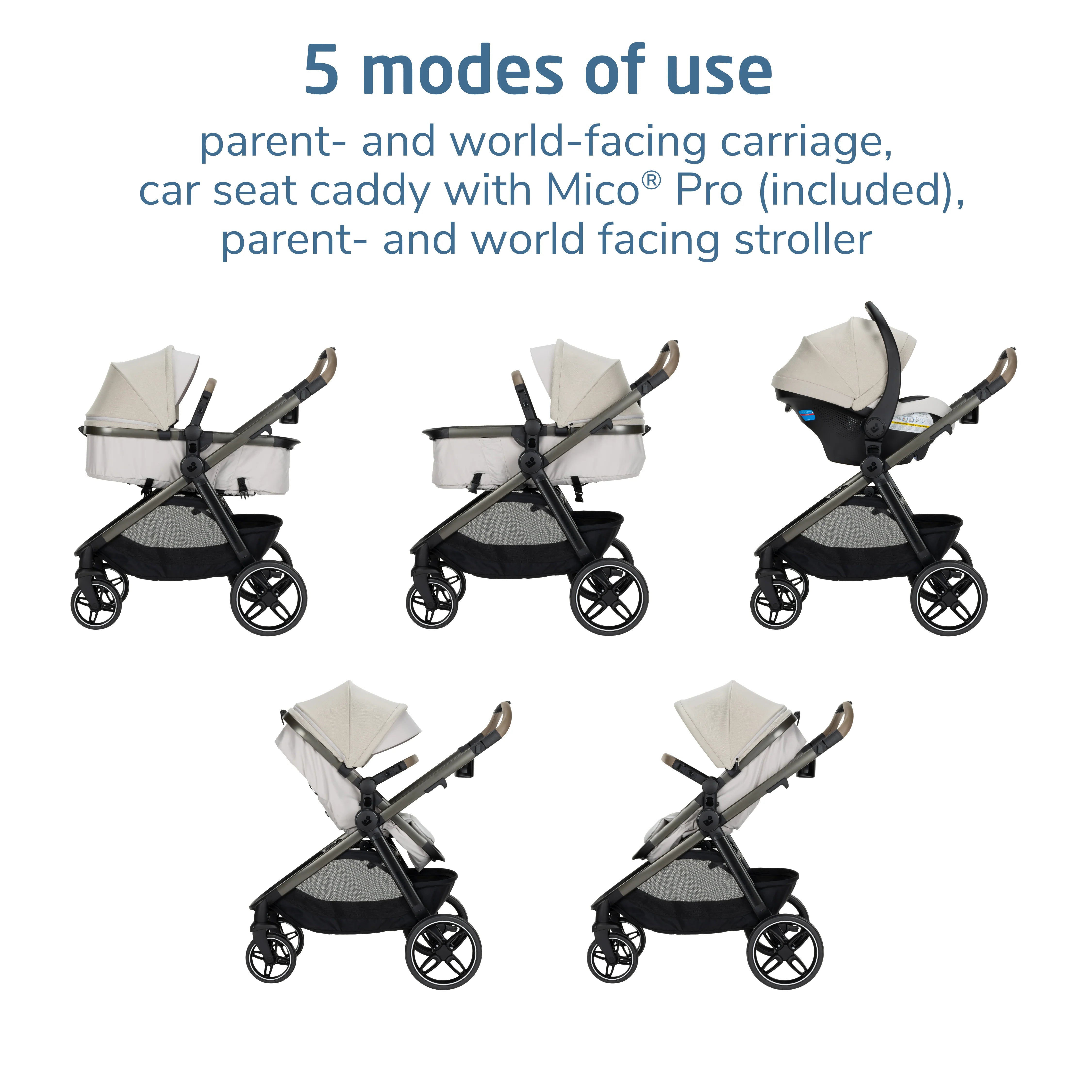 Maxi Cosi Zelia™ Pro 5-in-1 Modular Travel System- Bambi Baby
