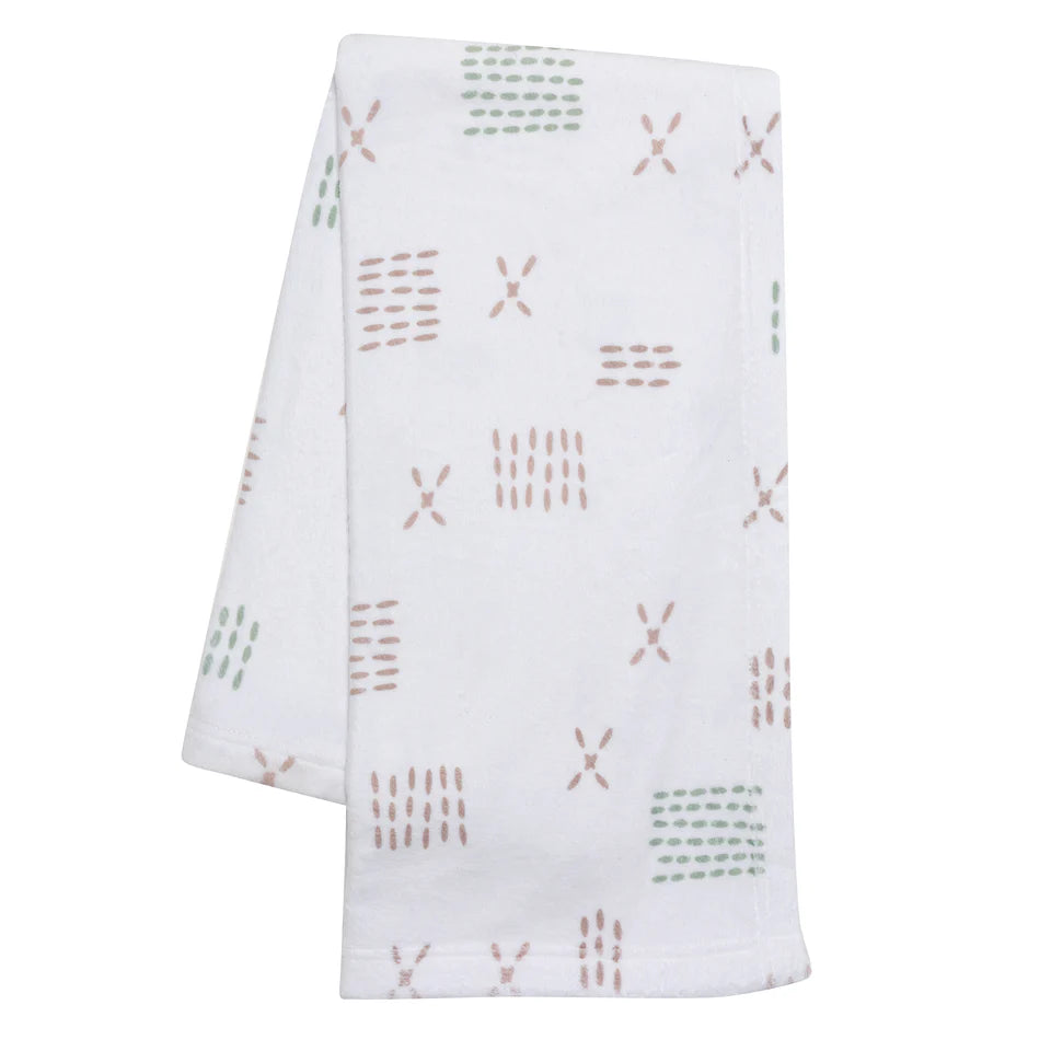Bedtime Originals Farmyard Friends Soft White Fleece Baby Blanket- Bambi Baby