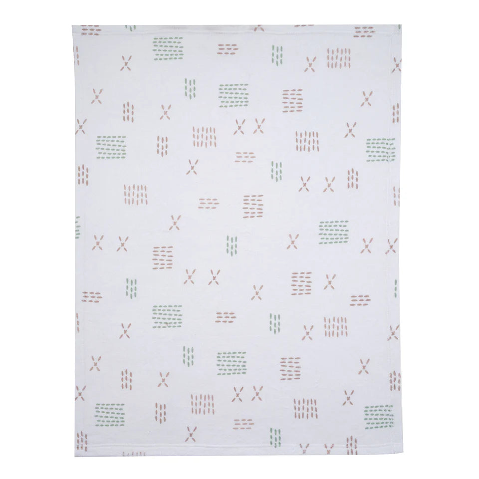 Bedtime Originals Farmyard Friends Soft White Fleece Baby Blanket- Bambi Baby