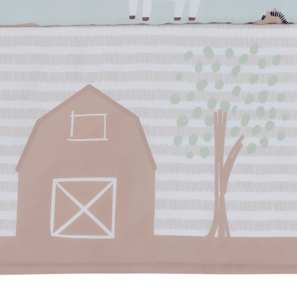 Bedtime Originals Farmyard Friends 3-Piece Infant Baby Nursery Crib Bedding Set- Bambi Baby