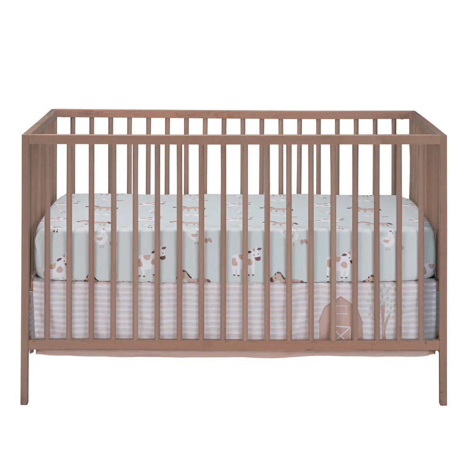 Bedtime Originals Farmyard Friends 3-Piece Infant Baby Nursery Crib Bedding Set- Bambi Baby