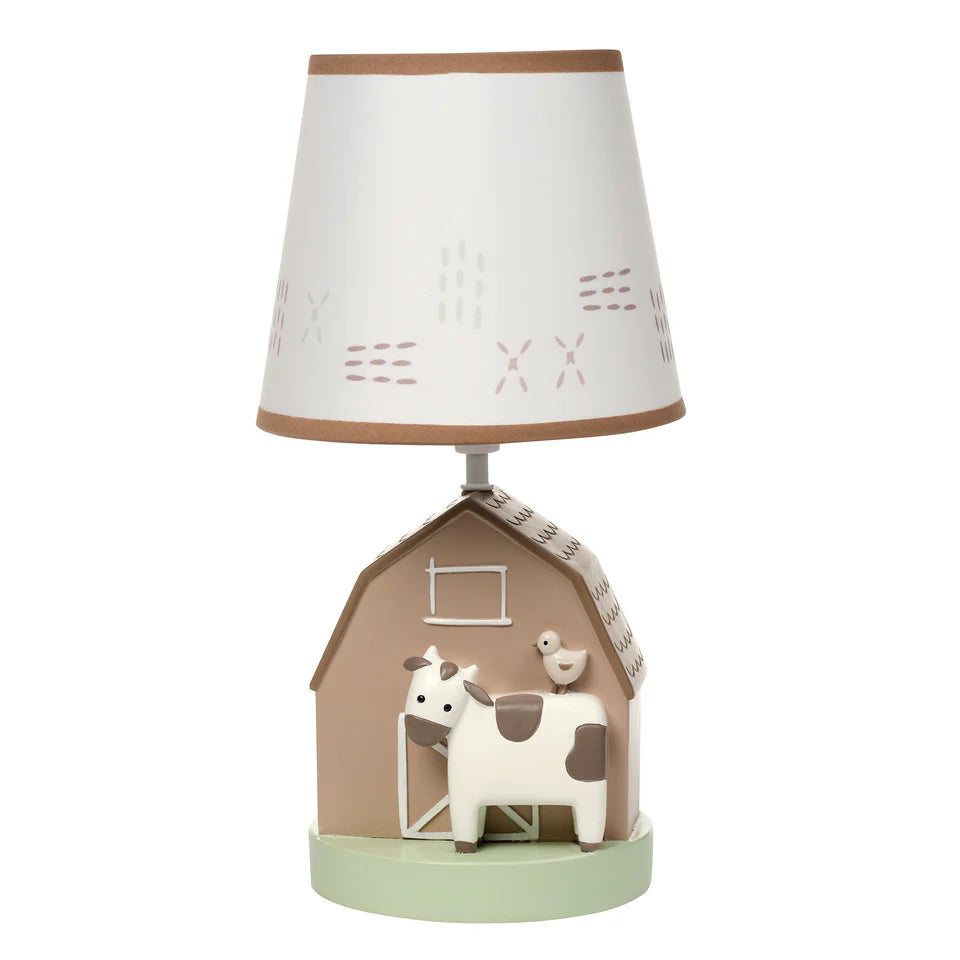 Bedtime Originals Farmyard Friends Decorative Tabletop Nursery Lamp with Shade- Bambi Baby
