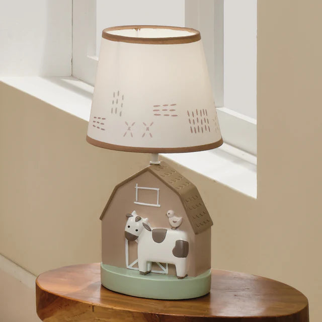 Bedtime Originals Farmyard Friends Decorative Tabletop Nursery Lamp with Shade- Bambi Baby