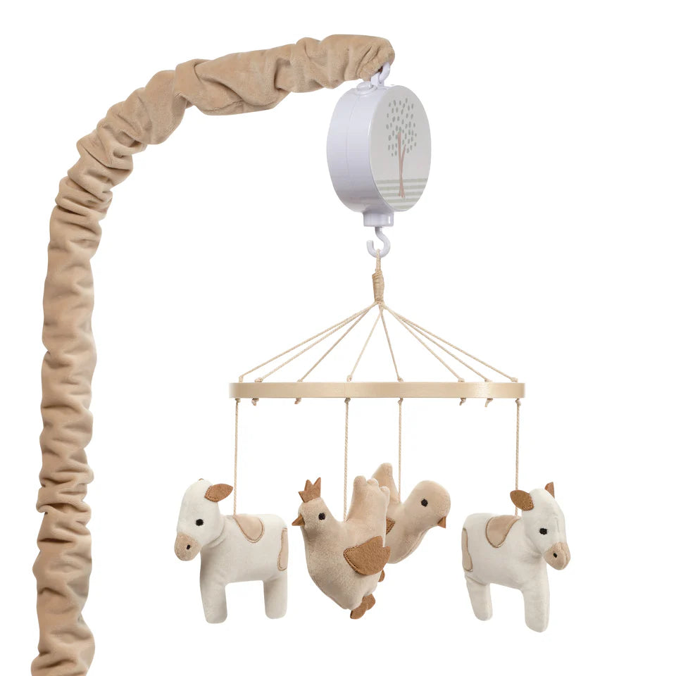 Bedtime Originals Farmyard Friends Musical Baby Crib Mobile Soother Toy- Bambi Baby