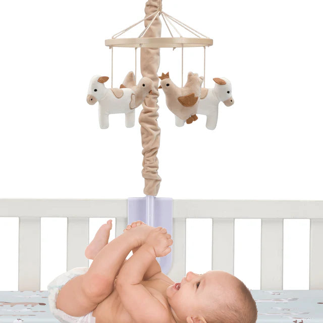 Bedtime Originals Farmyard Friends Musical Baby Crib Mobile Soother Toy- Bambi Baby