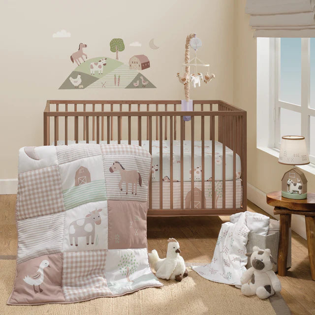 Bedtime Originals Farmyard Friends Musical Baby Crib Mobile Soother Toy- Bambi Baby