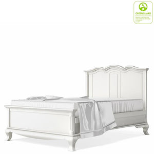 White Solid Hardwood Romina Cleopatra Full Bed - Side View | Bambi Baby