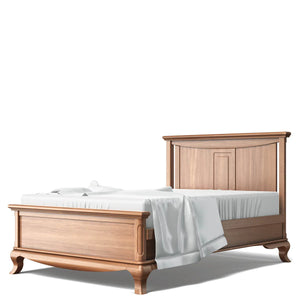 Harvest Solid Hardwood Romina Antonio Full Bed Solid Panel - 3/4 Angle View | Bambi Baby
