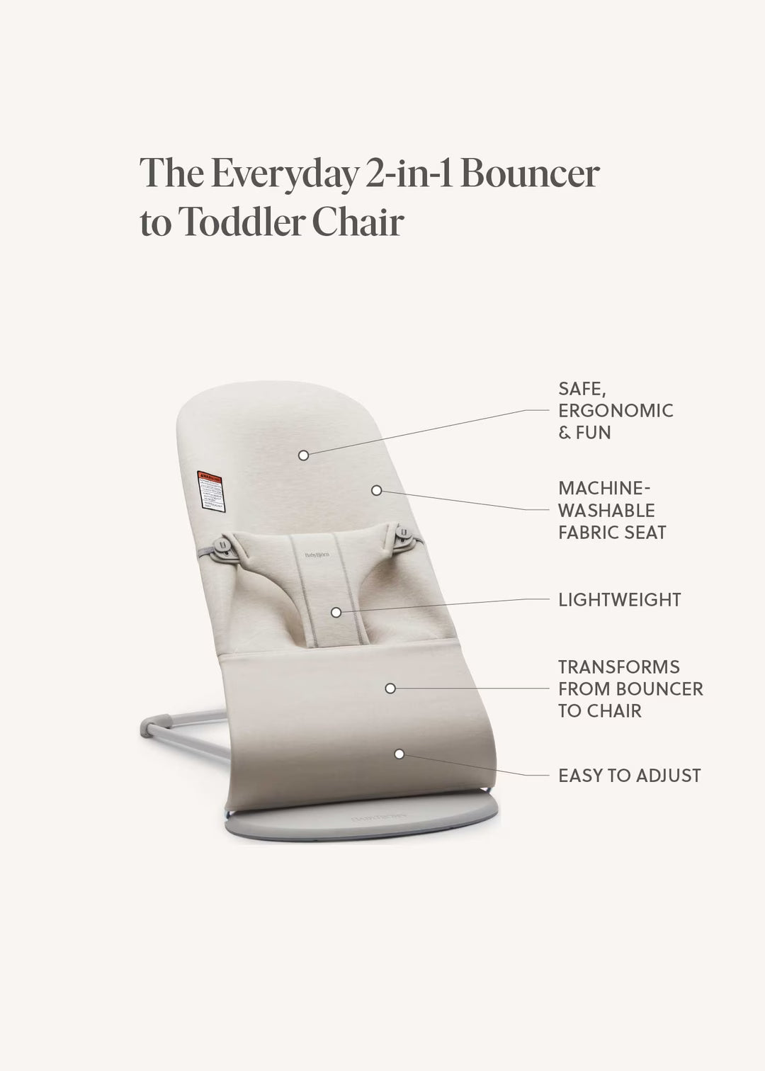 BabyBjörn Asiento extra de tela para hamaca Bliss- Bambi Baby