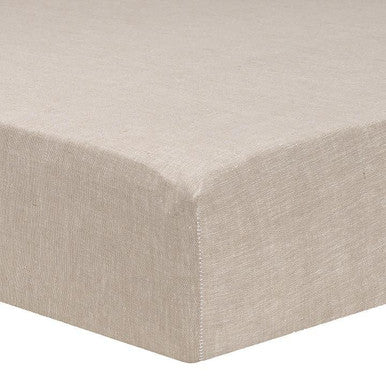 Liz and Roo Flax Blend Crib Sheet in Linen- Bambi Baby