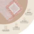 Crane Baby Violet Floral Muslin Baby Blanket with Ruffle Trim - Bambi Baby