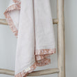 Crane Baby Violet Floral Muslin Baby Blanket with Ruffle Trim - Bambi Baby