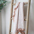 Crane Baby Violet Floral Muslin Baby Blanket with Ruffle Trim - Bambi Baby