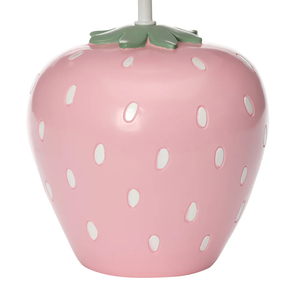 Bedtime Originals Flower Power Hand-Painted Custom Strawberry Lamp with Shade- Bambi Baby