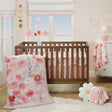 Bedtime Originals Flower Power 3-Piece Floral Baby Nursery Crib Bedding Set - Bambi Baby