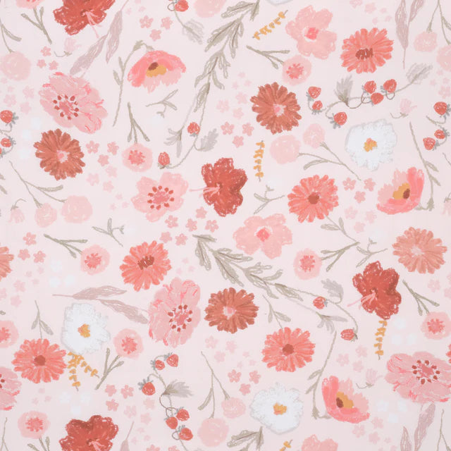 Bedtime Originals Flower Power Floral/Strawberry Baby Fitted Crib/Toddler Sheet- Bambi Baby