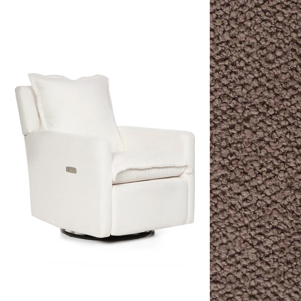 Oilo Flynn Recliner w/ Power in HP Swift Mink- Bambi Baby