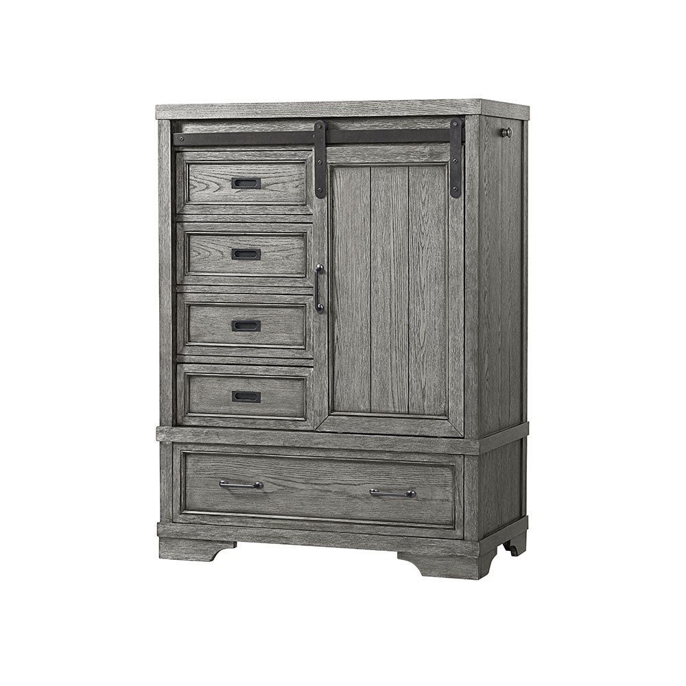 Westwood Design Foundry 5 Drawer Chest in Brushed Pewter Westwood Design Foundry 5 Drawer Chest in Brushed Pewter