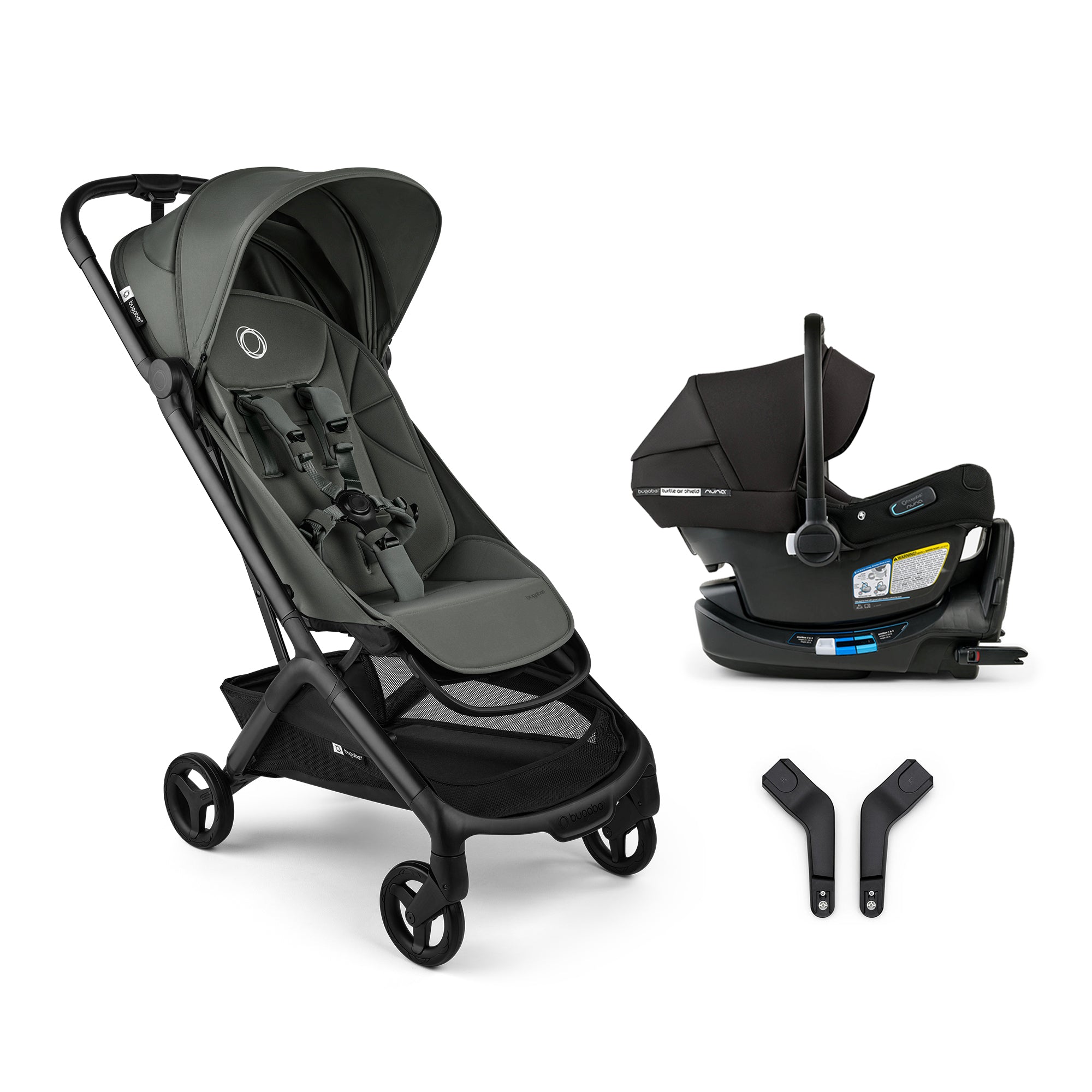 Bugaboo Butterfly 2 Stroller + Turtle Air Shield By Nuna Car Seat Travel System- Bambi Baby