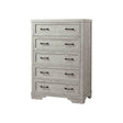 Cômoda Westwood Foundry com 5 gavetas em branco Dove - Bambi Baby