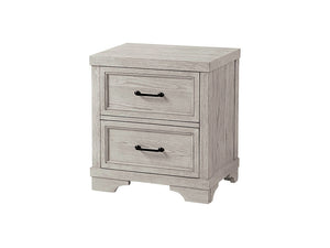 White Dove Westwood Foundry Nightstand - Front Angle | Bambi Baby